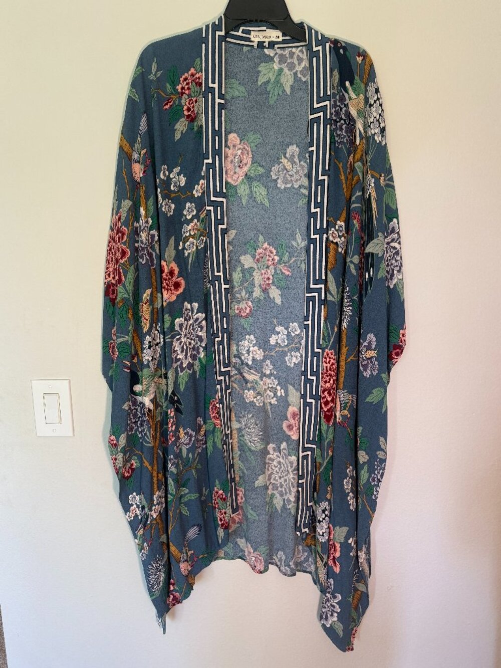 GP&J Baker X H&M Blue Floral Bird Patterned Kimono XS-XL